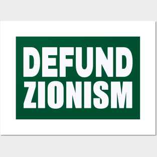 Defund Zionism - White - Double-sided Posters and Art